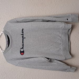 Champion Mens Gray Crewneck Sweat Shirt Size Medium